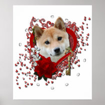Valentines - Key to My Heart - Shiba Inu Print