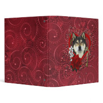 Valentines - Key to My Heart - Shiba Inu - Yasha 3 Ring Binders