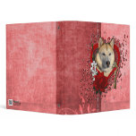 Valentines - Key to My Heart Siberian Husky Copper binders