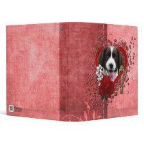 Valentines - Key to My Heart - Springer Spaniel 3 Ring Binders
