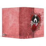 Valentines - Key to My Heart - Springer Spaniel 3 Ring Binders