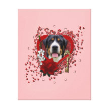 Valentines - Key to My Heart - Swissie Stretched Canvas Print