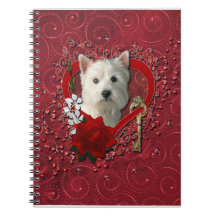 Valentines - Key to My Heart West Highland Terrier Notebook