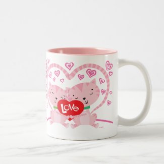 Valentines Kittens mug