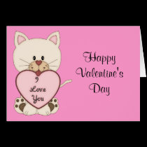 Valentine's Kitty with Heart cards