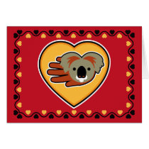Valentine's Koala card