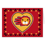 Valentine's Lion card