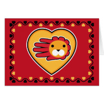 Valentine's Lion card