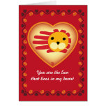 Valentine's Lion card