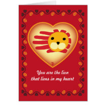 Valentine's Lion card