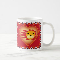 Valentine's Lion mug