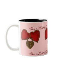 Valentine's Locked Hearts & Key Verse Mug by kimmyklassickorner Valentine's Locked Hearts & Key Verse Mug