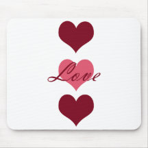 Valentines Love Hearts Mousepad