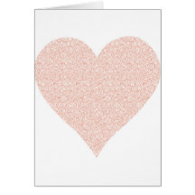 Valentines modern heart greeting card