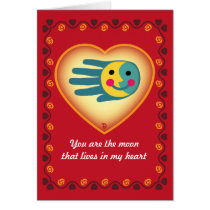 Valentine's Moon card