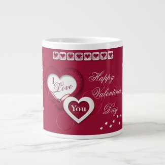 Valentine's Mug - "I Love You" Jumbo Mugs