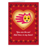 Valentine's Owl card