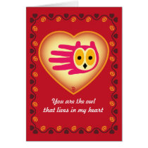 Valentine's Owl card