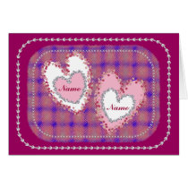 Valentines Petal Hearts scrapbook style cards