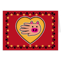 Valentine's Pig card