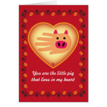 Valentine's Pig Card