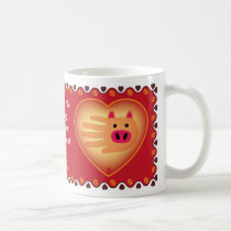 Valentine's Pig mug