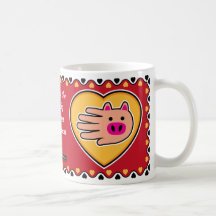 Valentine's Pig mug