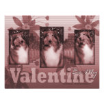 Valentines - Pink Reflective Valentine - Collie Custom Invites