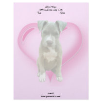 Valentines Pitbull puppy Letterhead Design