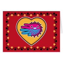 Valentine's Puffer Fish card