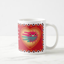 Valentine's Puffer Fish mug