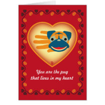 Valentine's Pug card
