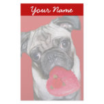 Valentine's pug stationary stationery paper