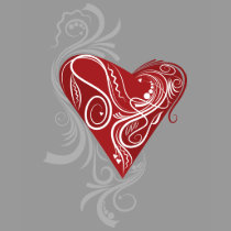 Valentines red heart t-shirts by Olesha Valentines red heart t-shirts
