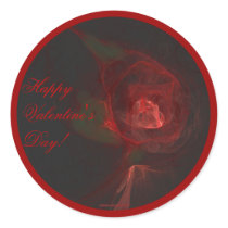 VALENTINE'S ROSE ~ On Black stickers