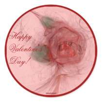 VALENTINE'S ROSE ~ On Pink stickers