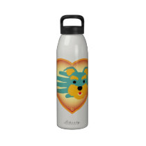 Valentine's Schnauzer bottle Reusable Water Bottle