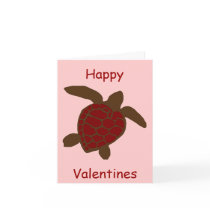 Valentines sea turtle Note card by marcya7 Valentines sea turtle Note card