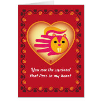 Valentine's Squirrel card