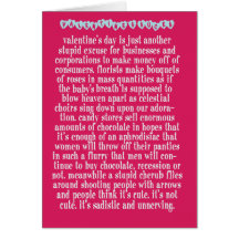 Valentine's Sucks Greeting Card