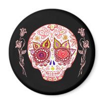 Valentines Sugar Skull Love Magnet