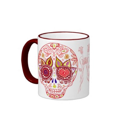 This Valentines Sugar Skull features an intricately detailed Mexican sugar