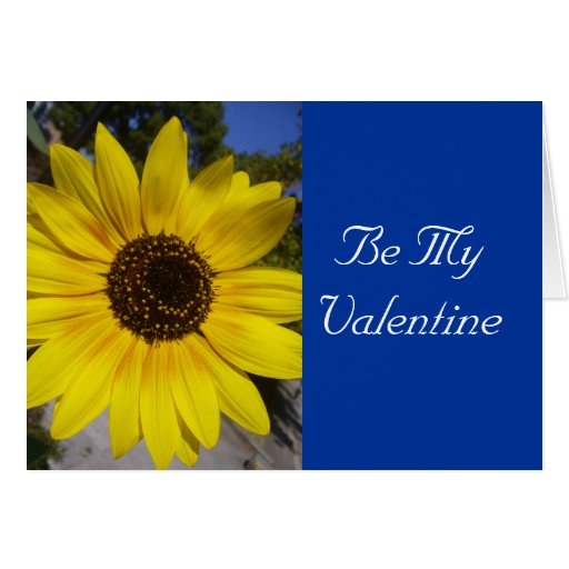 valentines sunflower greeting card Zazzle