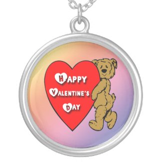 Valentine's Teddy Bear Necklace necklace