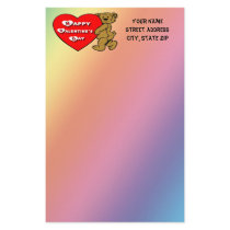 Valentine's Teddy Bear Stationery