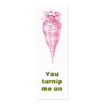 Valentine's Tiny Cards - You Turnip Me On Business Card Template