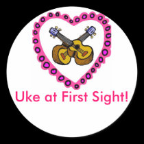 Valentine's Ukulele stickers