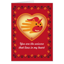 Valentine's Unicorn card