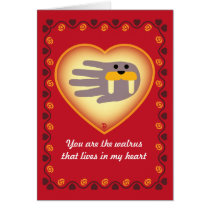 Valentine's Walrus Card