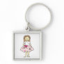 Valentines Wedding Flower Girl Keychains